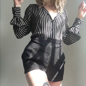 Lucca Couture - Black Brocade Shorts